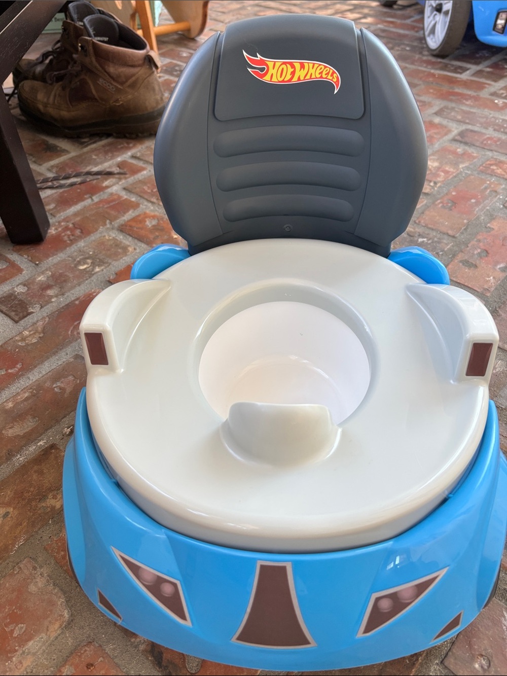 Hot Wheels Blue Toddler Potty Seat with Supportive Backrest